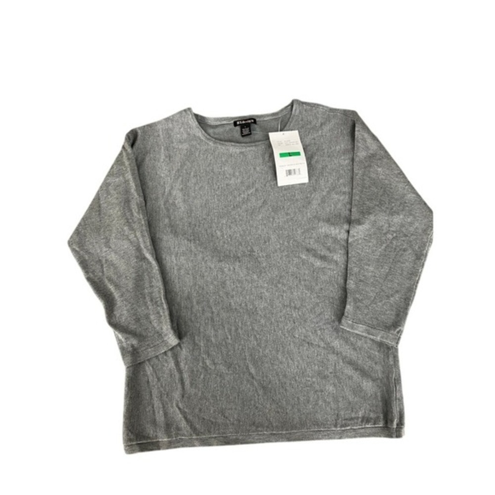 BYDesign Women's Heather Gray Dolman Sleeve‎ Boat Neck Pullover Sweater Large